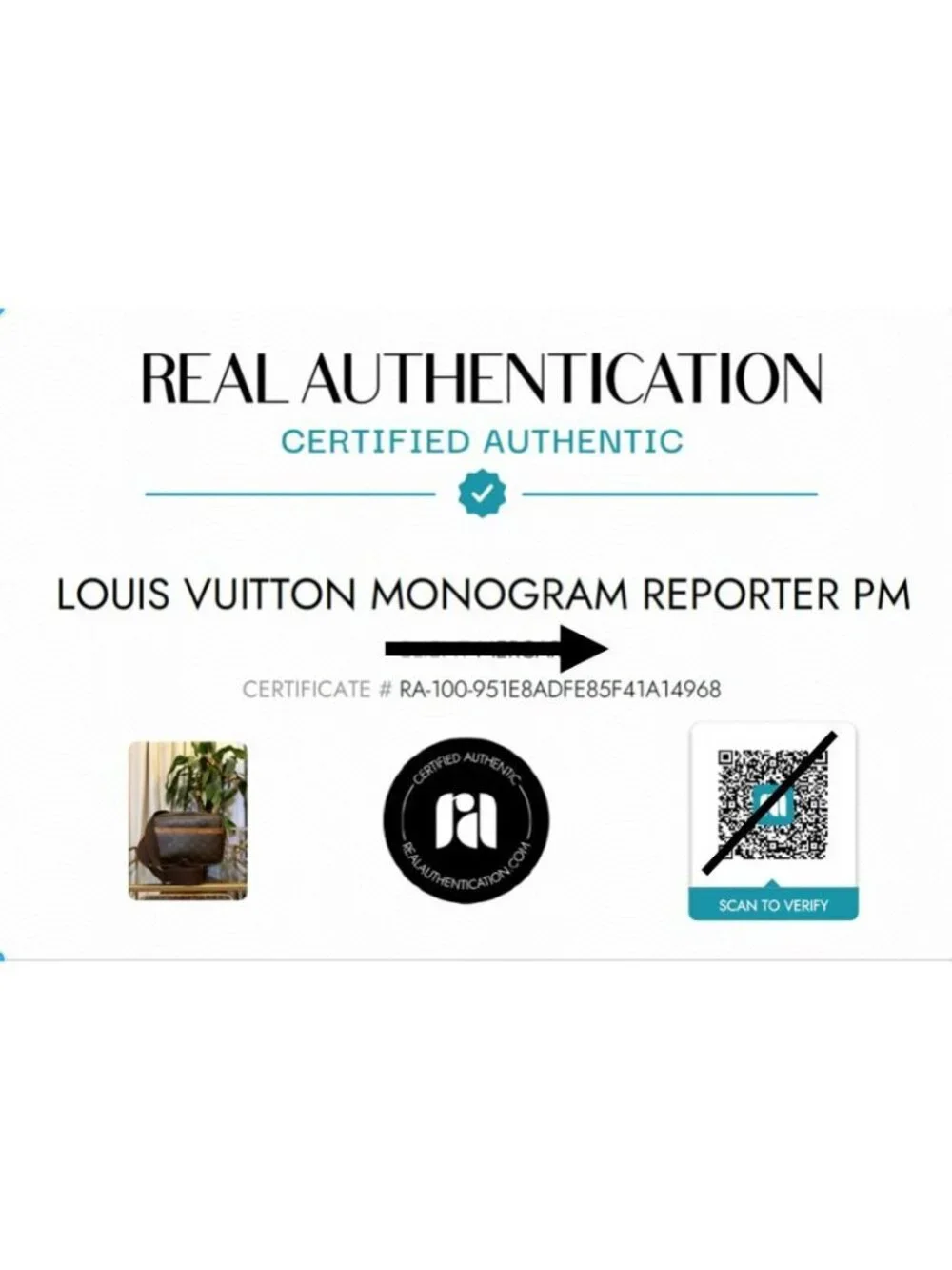 ***AUTHENTIC LOUIS VUITTON MONOGRAM REPORTER PM